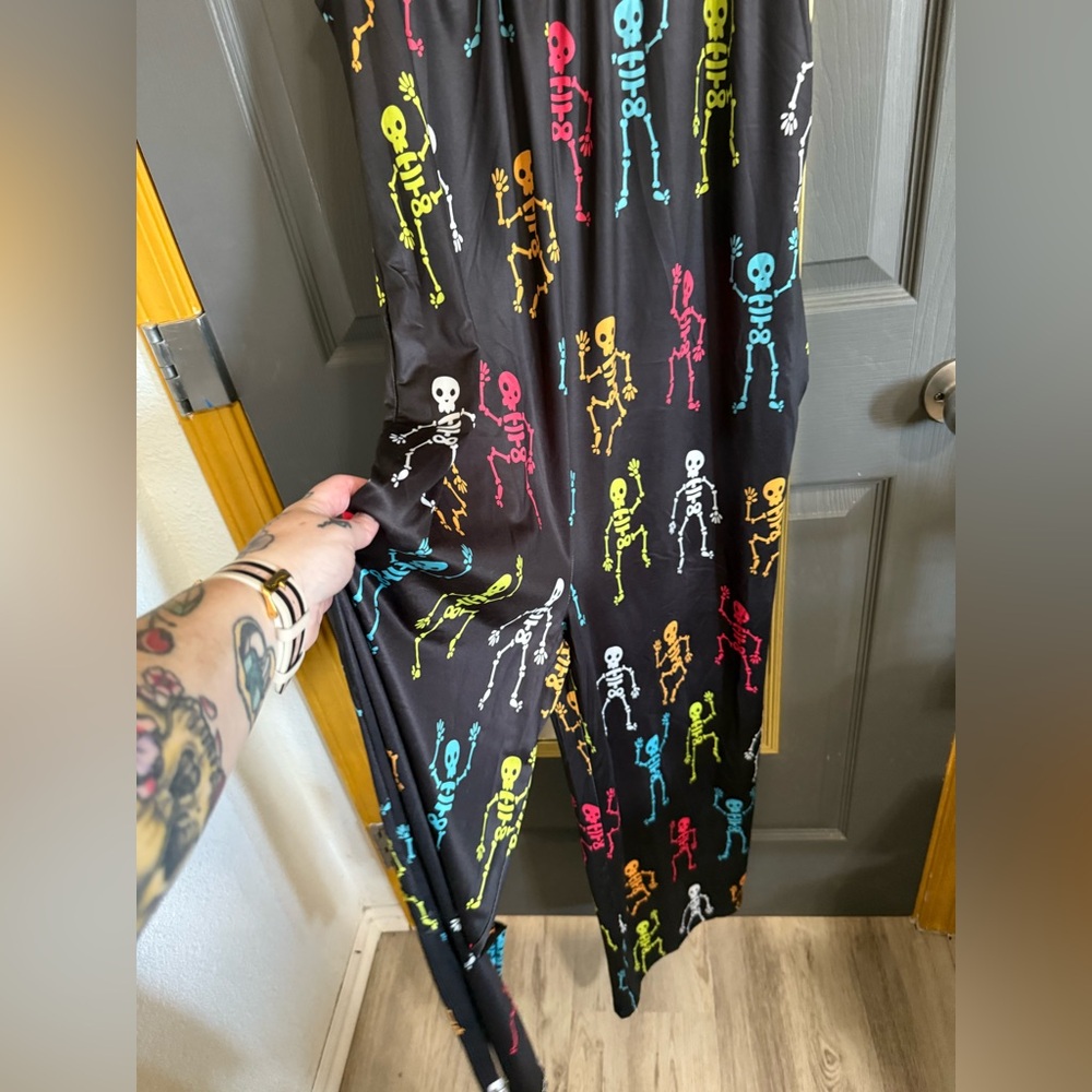 Colorful Skeleton Print Jumpsuit - Picture 2 of 3